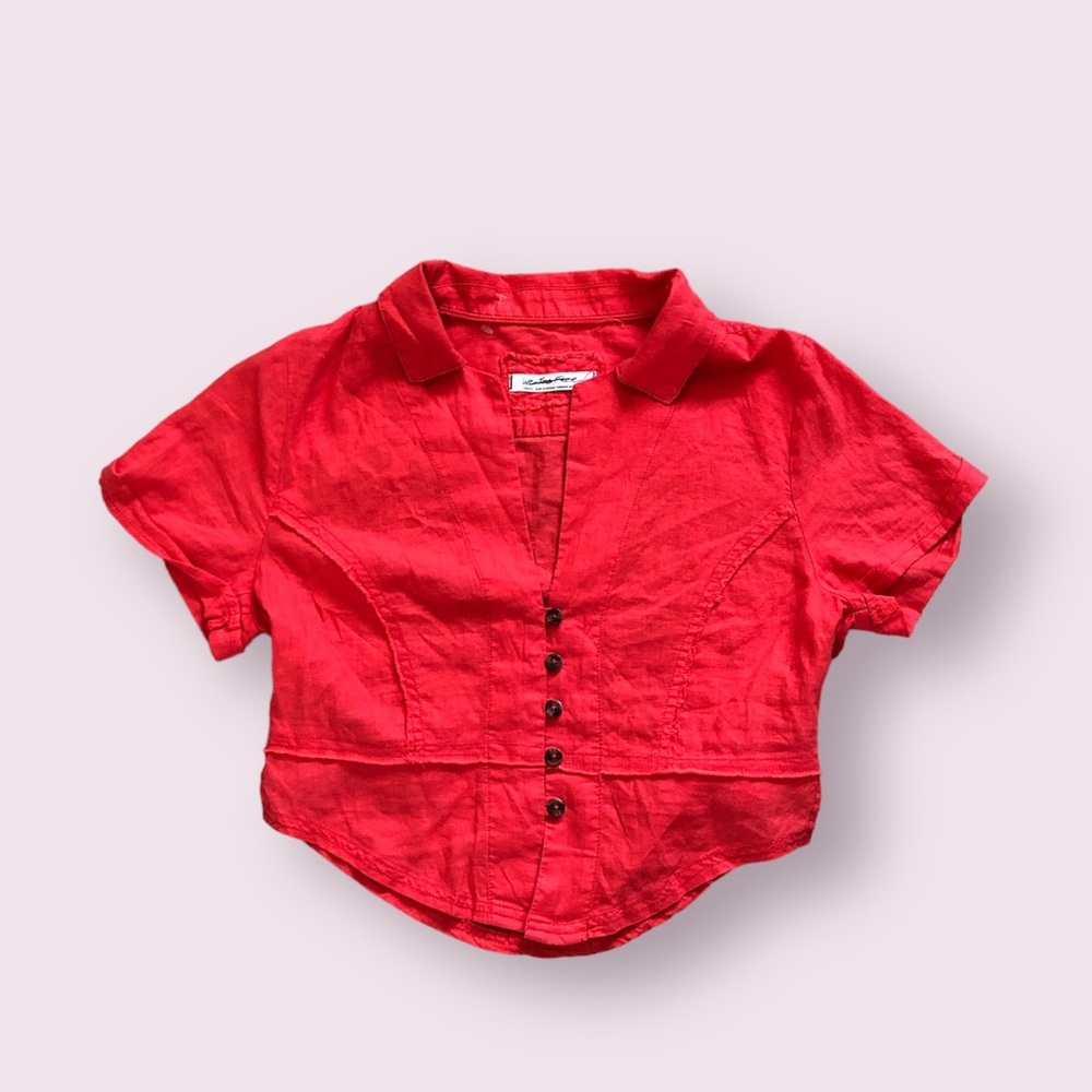 NWOT Annabelle solid shirt by We The Free from Free People in size Small - Picture 2 of 12